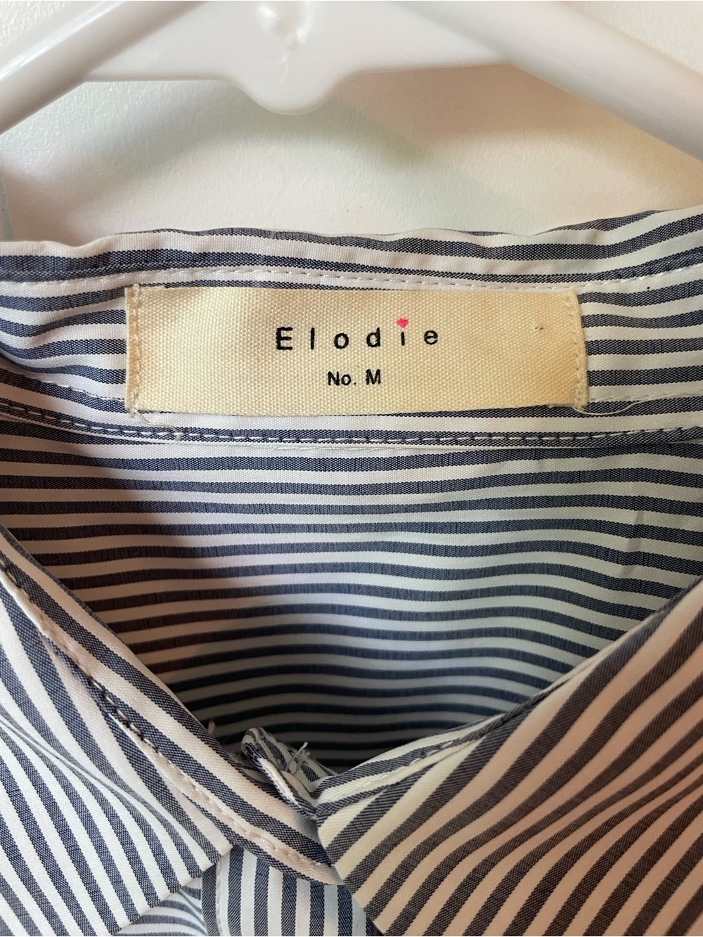 Elodie Black and White Vertical and Horizontal Stripe Dress Shirt